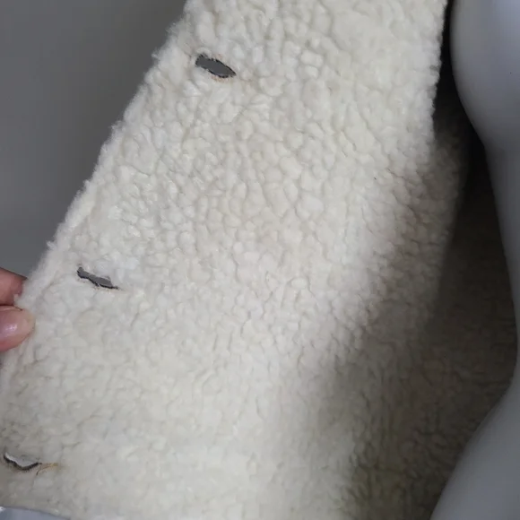 Annie Blue Denim Jacket with Sherpa Lining, Small Jacket - Picture 6 of 11